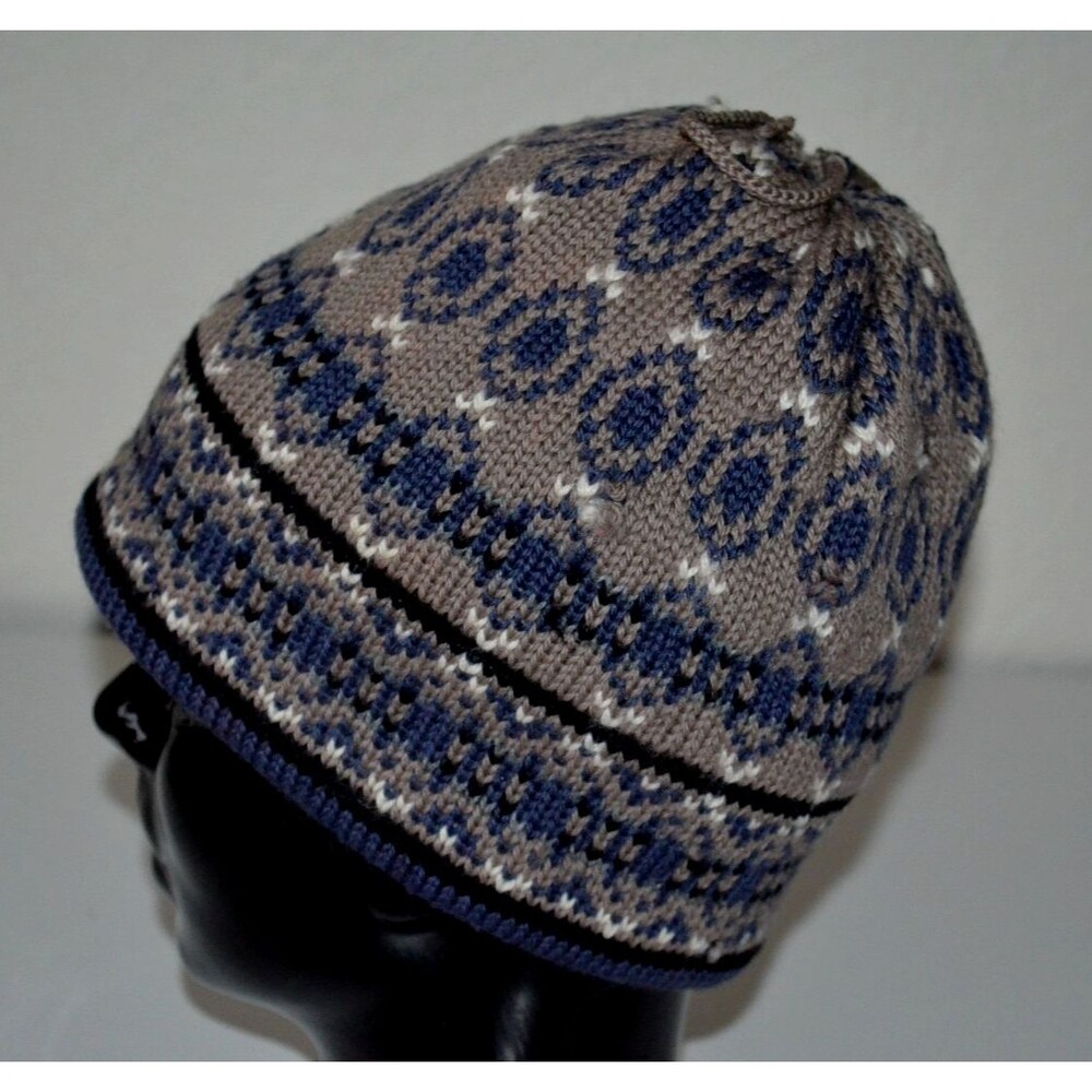 Vintage MERKLEY HEADGEAR Virgin Wool Headband Knit Cotton Lined Made In Canada